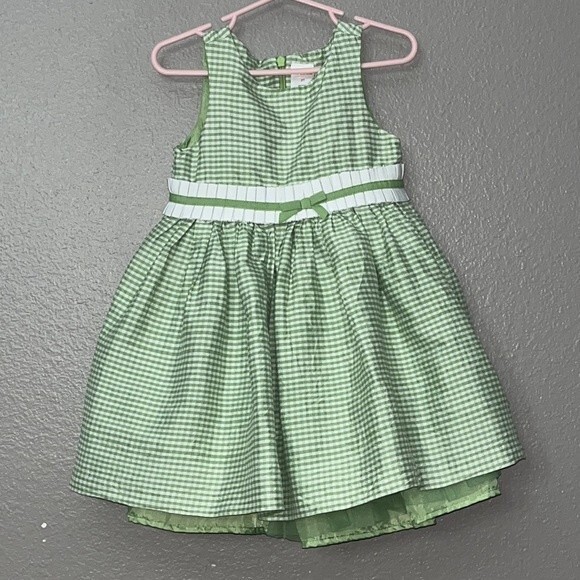 Gymboree Sz 2T Green & White Gingham Check Dress - Picture 1 of 8